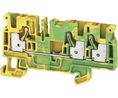 Terminal Block, Clamp, 3 Poles, 800V, 32A, 4mm², Green / Yellow, Pack of 50 pieces